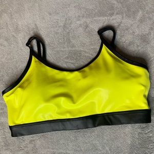 Zyia Yellow Metallic Sports Bra
